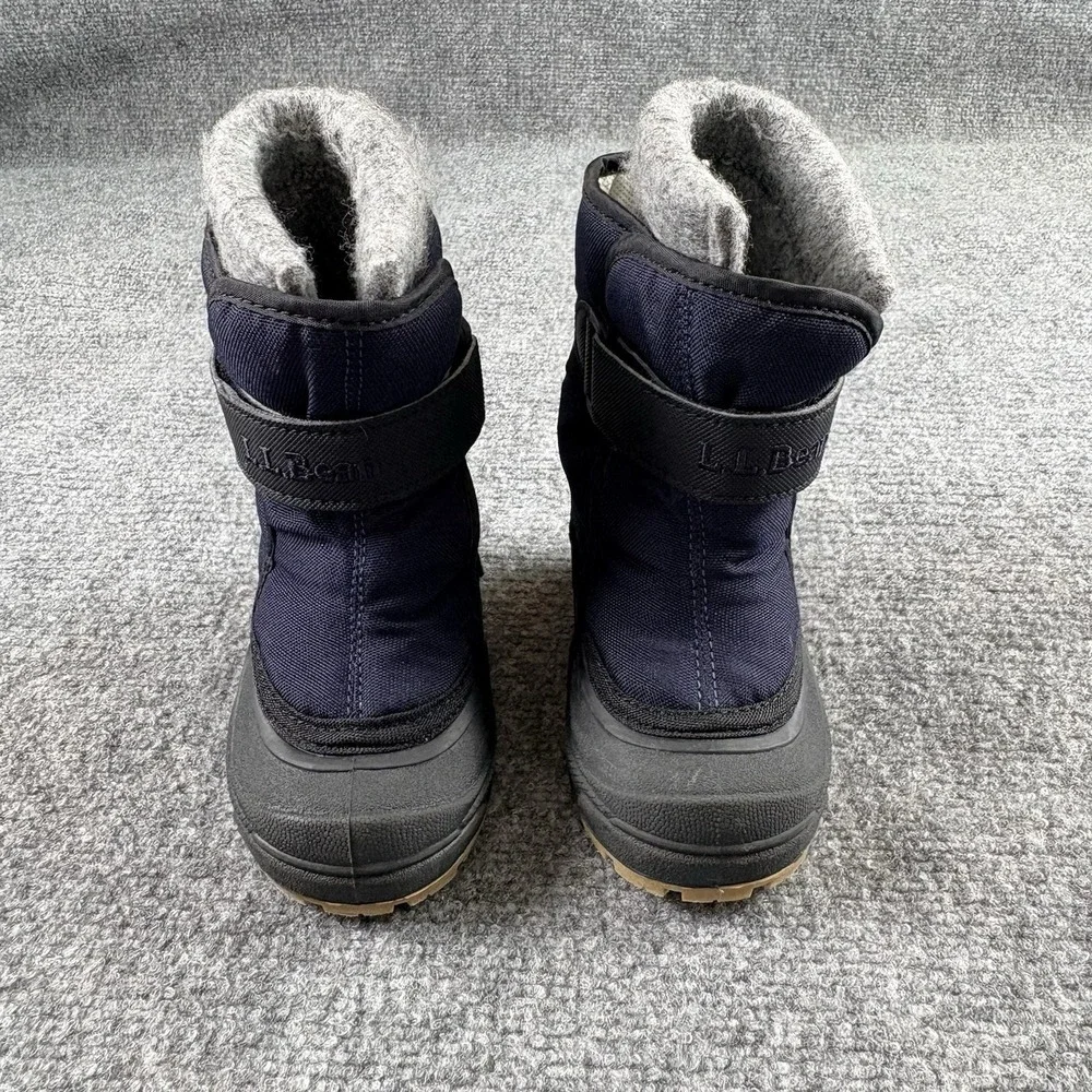 L.L.Bean Toddler Snow Boots Kids 7 Navy Blue Winter Insulated Outdoor Preppy
